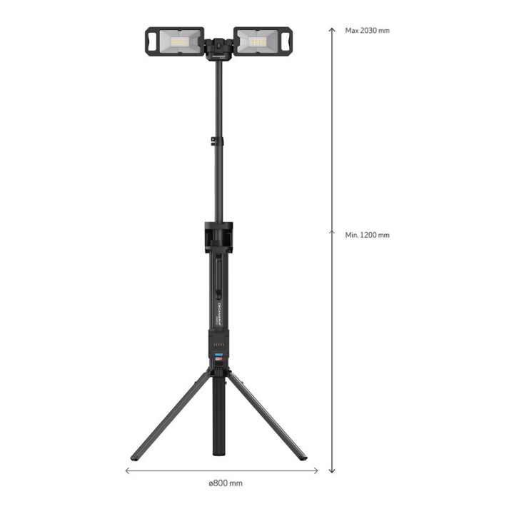 LED-Strahler TOWER 5 CONNECT 45 W 2500-5000 lm IP30 SCANGRIP
