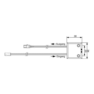 LED Türkontaktschalter 12 V 30/60 W schwarz L&S