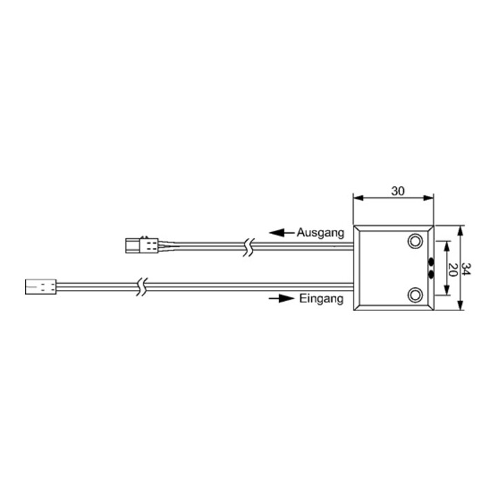 LED Türkontaktschalter 12 V 30/60 W schwarz L&S