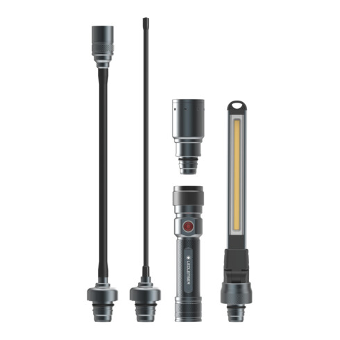LEDLENSER Multifunctionele led-lamp met Wisselopzetstukken, Type: WF4