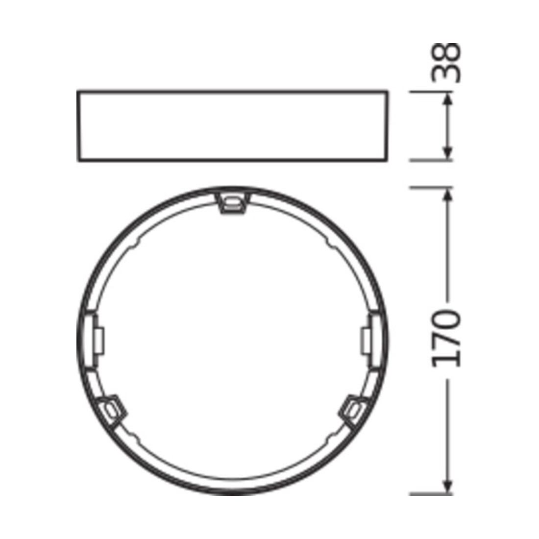 LEDVANCE Anbaurahmen DL SLIMFRAME DN155WT