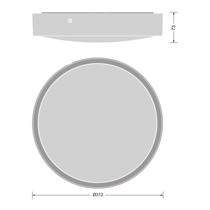 Ledvance Applique et plafonnier LED ML MC avec capteur blanc