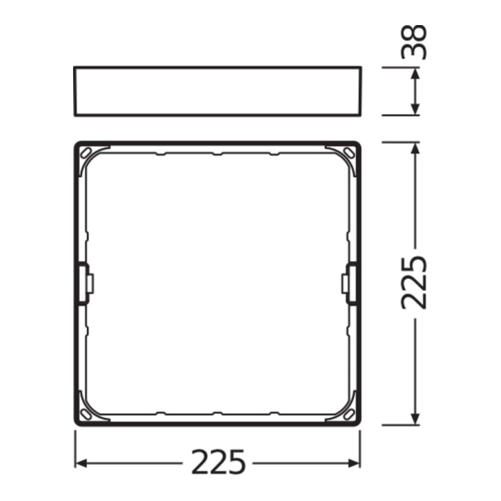 LEDVANCE Cadre d'encastrement DL SLIMFRAME SQ210WT