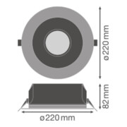 LEDVANCE Downlight 4000K UGR19 ZBVR WT DLU19DN195PFM21W4KZB-4