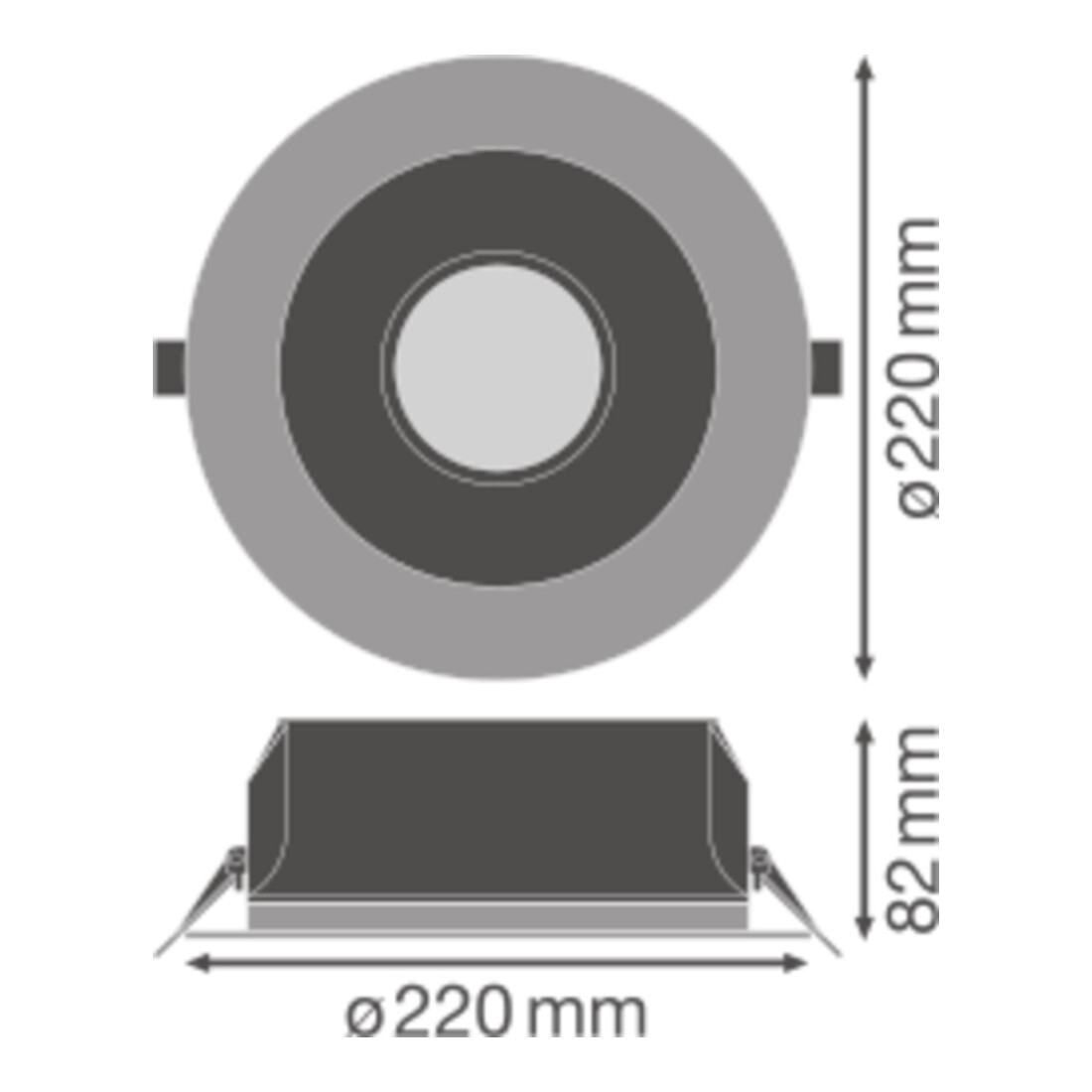 LEDVANCE Downlight 4000K UGR19 ZBVR WT DLU19DN195PFM21W4KZB