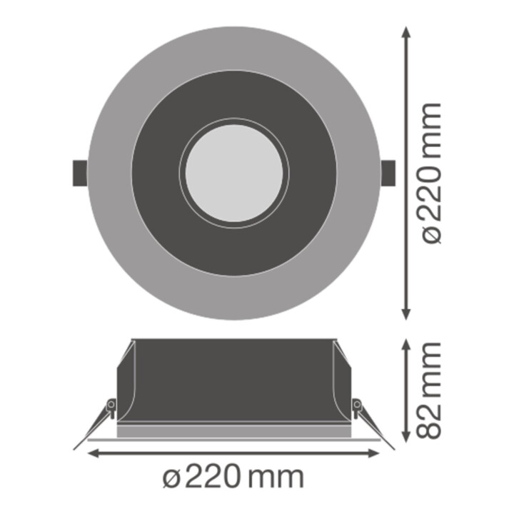 LEDVANCE Downlight 4000K UGR19 ZBVR WT DLU19DN195PFM21W4KZB