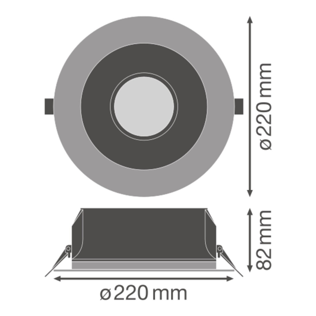 LEDVANCE Downlight 4000K UGR19 ZBVR WT DLU19DN195PFM21W4KZB