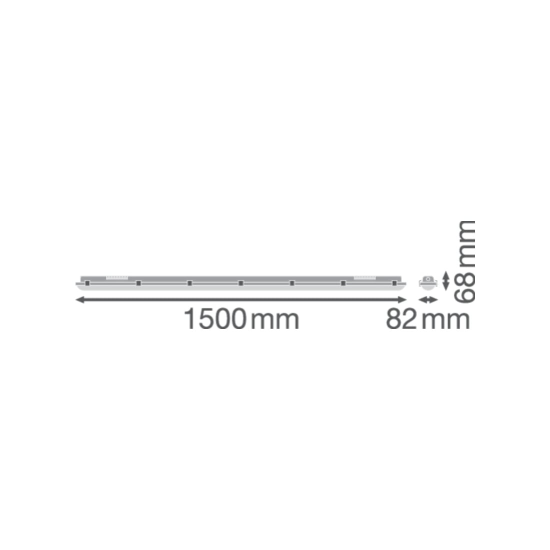 LEDVANCE Feuchtraumleuchte 4000K IP65 GY DP150026W840IP65GY