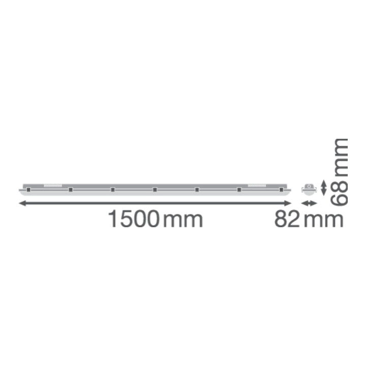 LEDVANCE Feuchtraumleuchte 4000K IP65 GY DP150046W840IP65GY