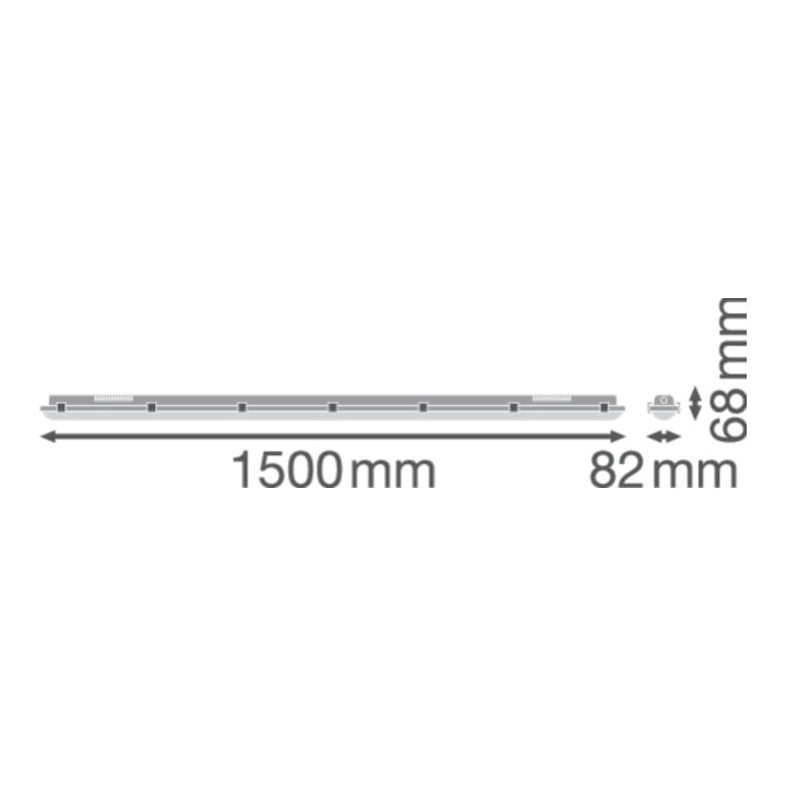 LEDVANCE Feuchtraumleuchte 6500K IP65 GY DP150026W865IP65GY