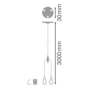 LEDVANCE Kit de montage LED-Panel si PANEL 1200 SUSP KIT-4