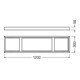 LEDVANCE Kit de montage pour panneau LED blanc PANEL1200SURFACE MOU