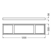 LEDVANCE Kit de montage pour panneau LED blanc PANEL1200SURFACE MOU-4