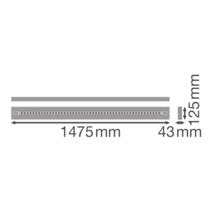 LEDVANCE LED-Anbauleuchte 940 1500mm schwarz