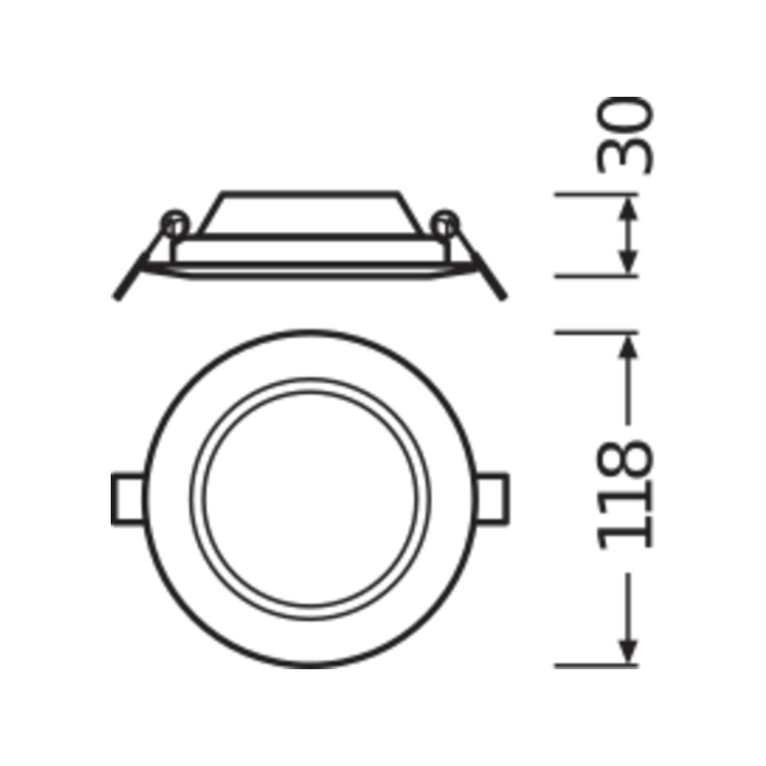 LEDVANCE LED Downlight 3000K IP20 DLSLIMDN1056W/3000K