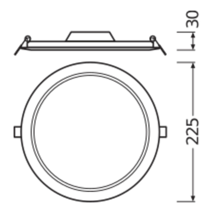LEDVANCE LED Downlight 3000K IP20 DLSLIMDN21018W/3000K