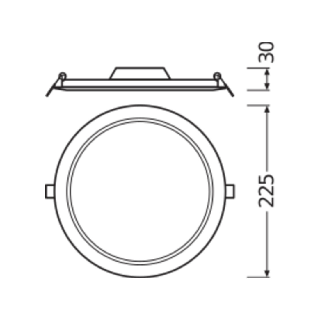 LEDVANCE LED Downlight 3000K IP20 DLSLIMDN21018W/3000K