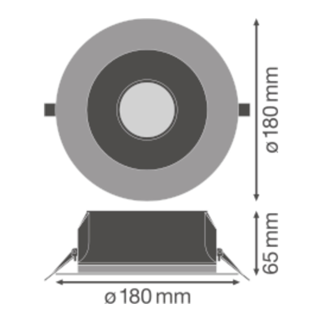 LEDVANCE LED-Downlight 3000K UGR19 DLUGRDN155PFM14W830