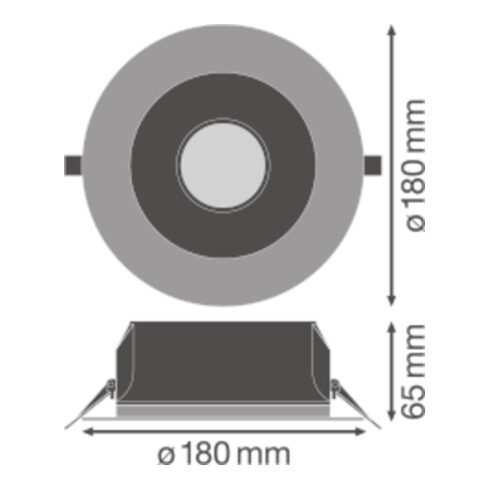 LEDVANCE LED-Downlight 3000K UGR19 DLUGRDN155PFM14W830