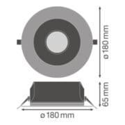 LEDVANCE LED-Downlight 3000K UGR19 DLUGRDN155PFM14W830-5