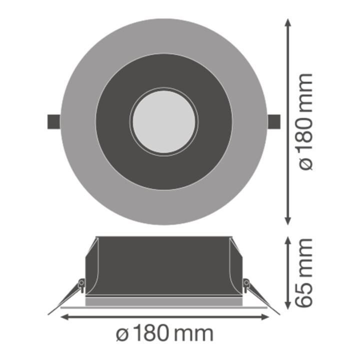 LEDVANCE LED-Downlight 3000K UGR19 DLUGRDN155PFM14W830