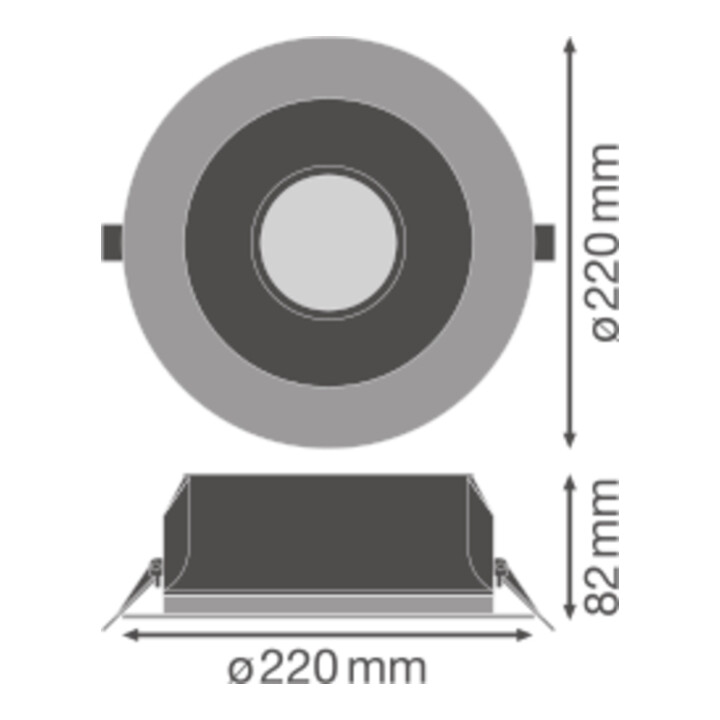 LEDVANCE LED-Downlight 3000K UGR19 DLUGRDN195PFM21W830