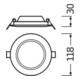 LEDVANCE LED Downlight 4000K IP20 DLSLIMDN1056W/4000K