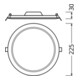 LEDVANCE LED Downlight 4000K IP20 DLSLIMDN21018W/4000K