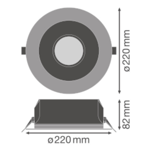 LEDVANCE LED-Downlight 4000K UGR19 DLUGRDN195PFM21W840