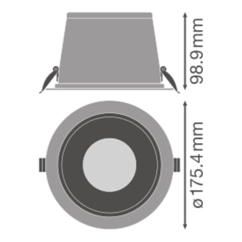 LEDVANCE LED-Downlight HCL Zigbee, 2700-6500K BIOHCLDLDN150ZB20WTW