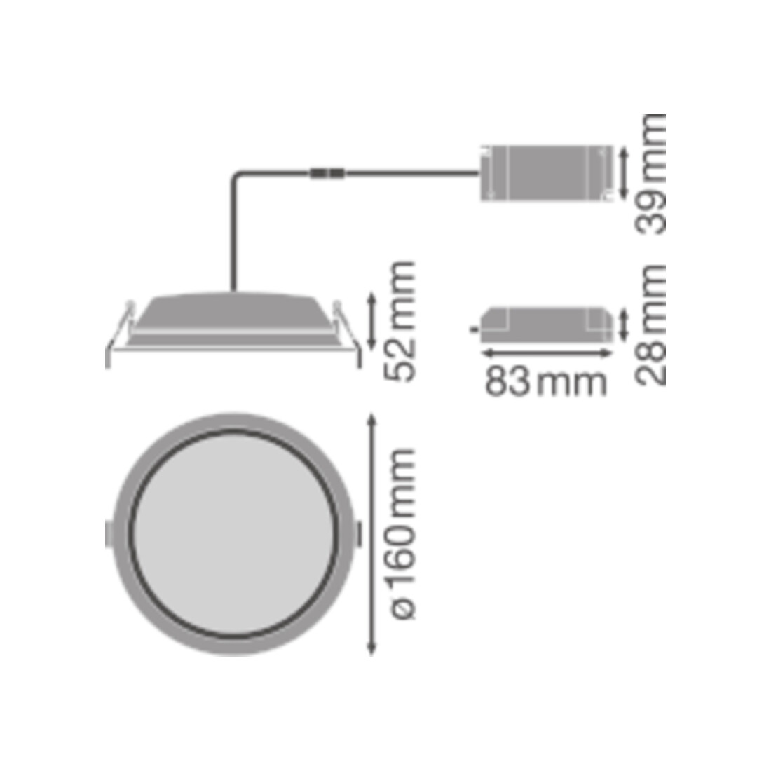LEDVANCE LED Downlight IP44 3000K DLALU DN15014W3000K