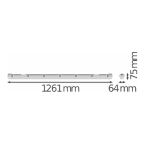 LEDVANCE LED-Feuchtraumleuchte 1lp. Housing DAMPPROOF12001LPHous