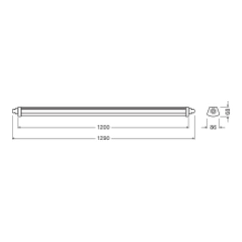 LEDVANCE LED-Feuchtraumleuchte 4000K DPCOM1200444KGRIP66