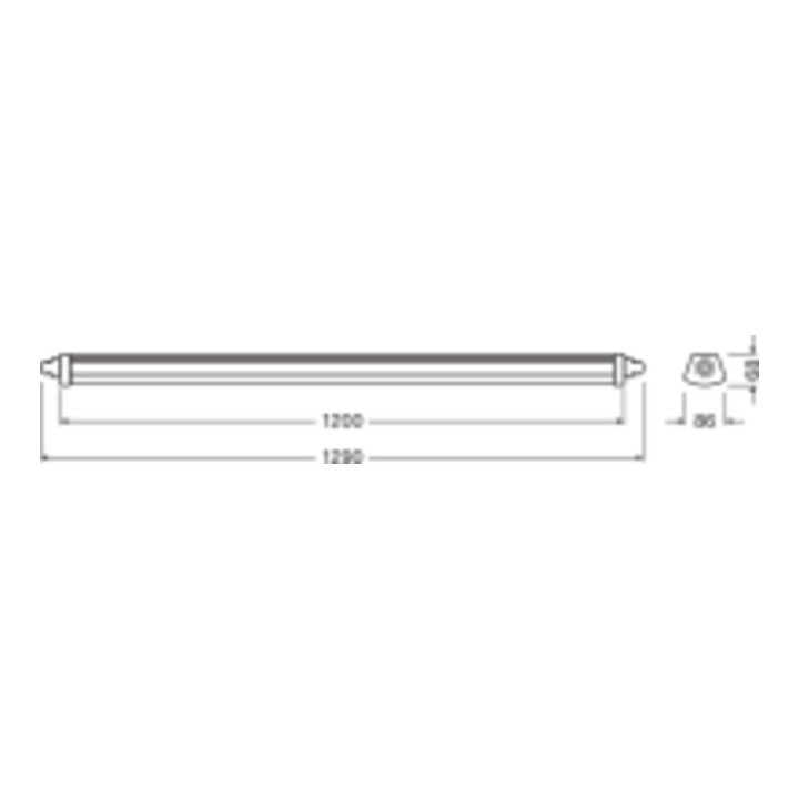 LEDVANCE LED-Feuchtraumleuchte 4000K DPCOM1200444KGRIP66