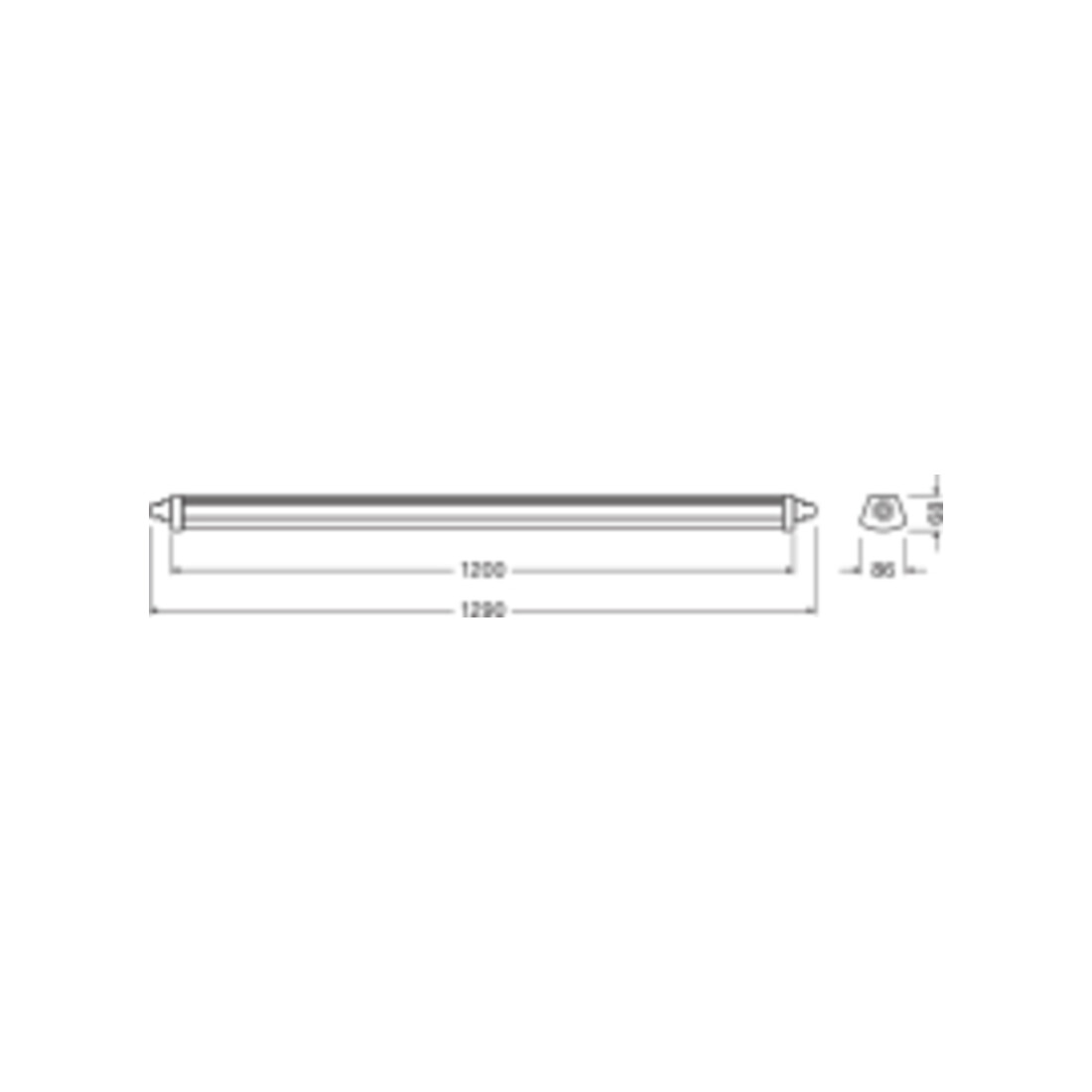 LEDVANCE LED-Feuchtraumleuchte 4000K DPCOM1200444KGRIP66