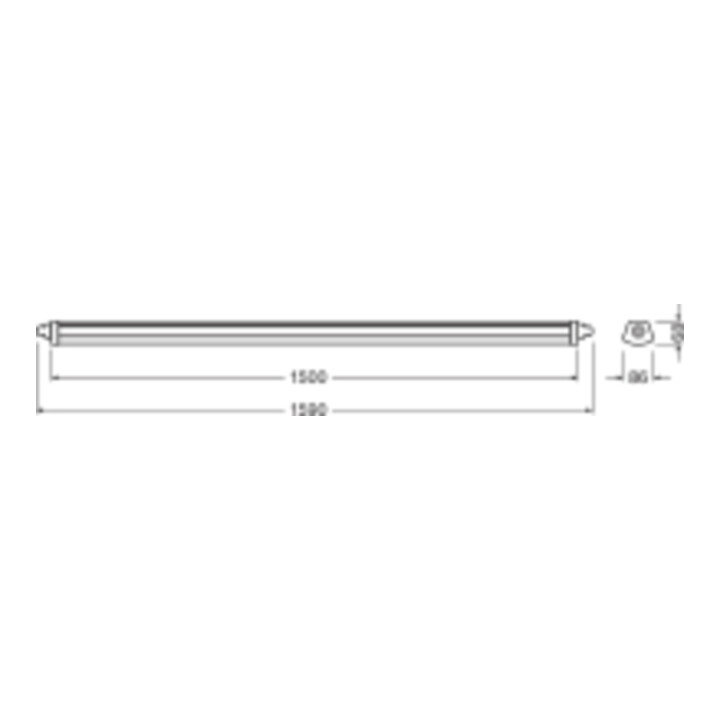 LEDVANCE LED-Feuchtraumleuchte 4000K DPCOM1500314KGRIP66