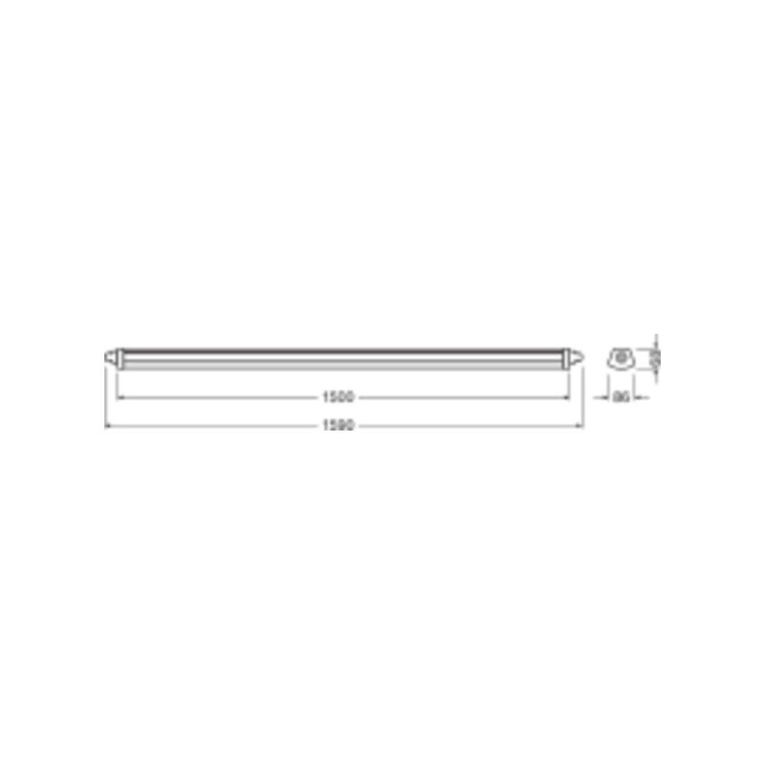 LEDVANCE LED-Feuchtraumleuchte 4000K DPCOM1500314KGRIP66