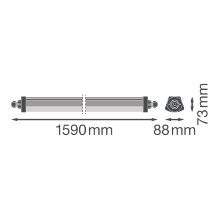 Ledvance LED-Feuchtraumleuchte DPFLEXTH1,5P 42W 840 1,5m ML