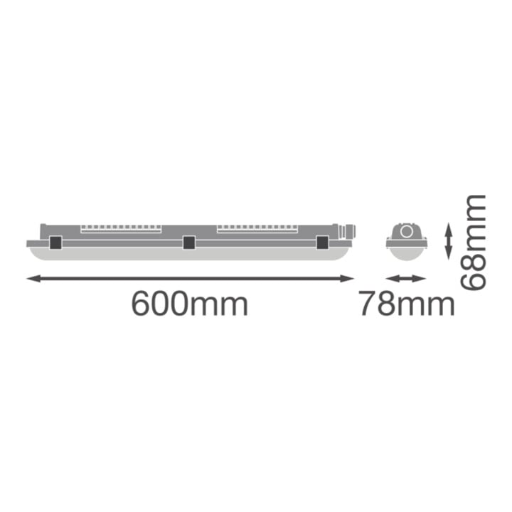Ledvance LED-Feuchtraumleuchte MC ML DPFIT0,6V15ML8405065