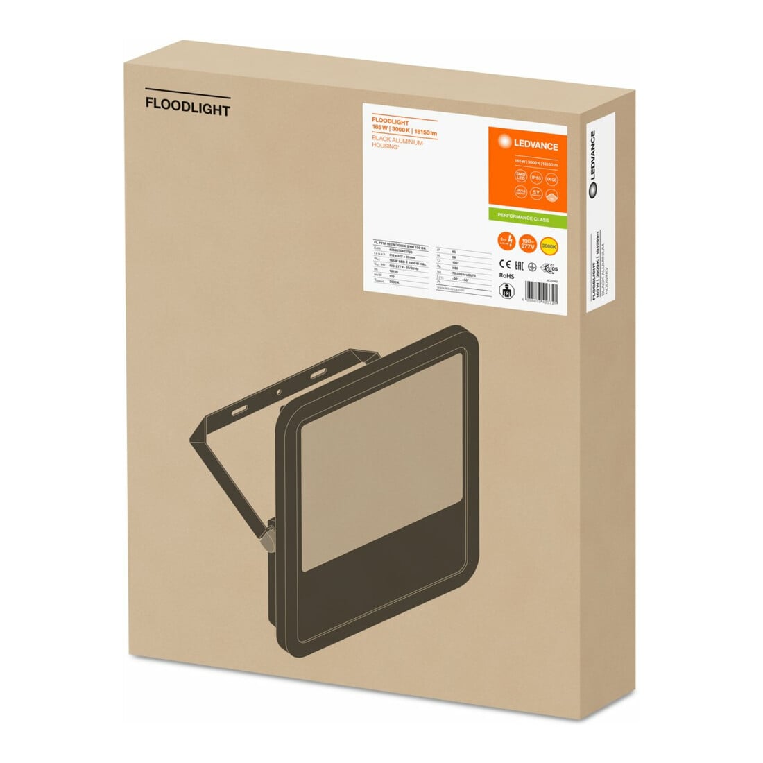 LEDVANCE LED-Fluter 3000K FLPFM165W3000KSYM100