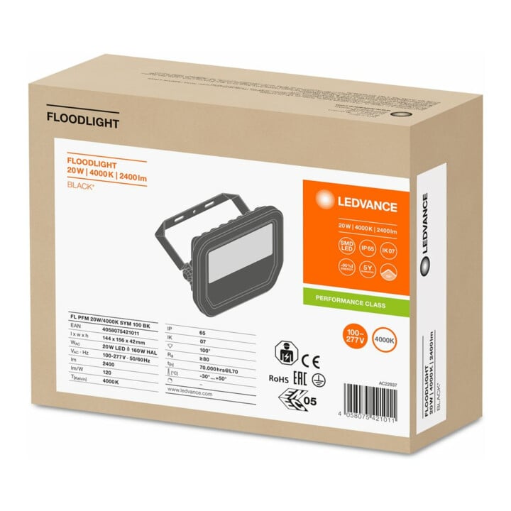 LEDVANCE LED-Fluter 4000K sw FLPFM20W4000KSYM100B