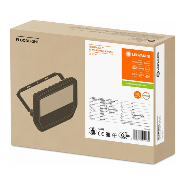 LEDVANCE LED-Fluter 4000K sw FLPFM50W4000KSYM100B