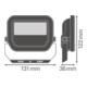 LEDVANCE LED-Fluter 6500K sw FLPFM10W6500KSYM100B-2