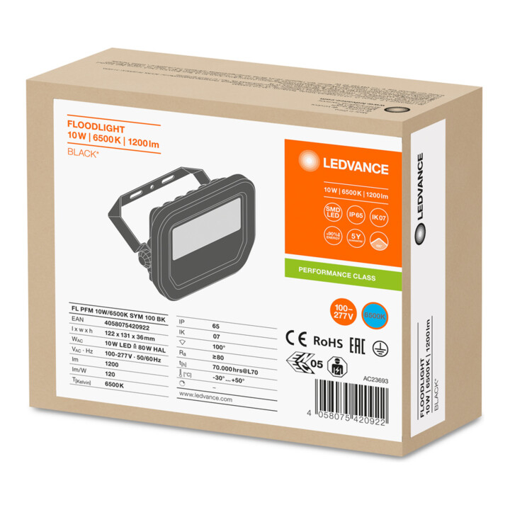 LEDVANCE LED-Fluter 6500K sw FLPFM10W6500KSYM100B