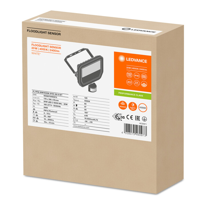 LEDVANCE LED-Fluter mit BWM 4000K weiß FL PFM 20W4000K S WT