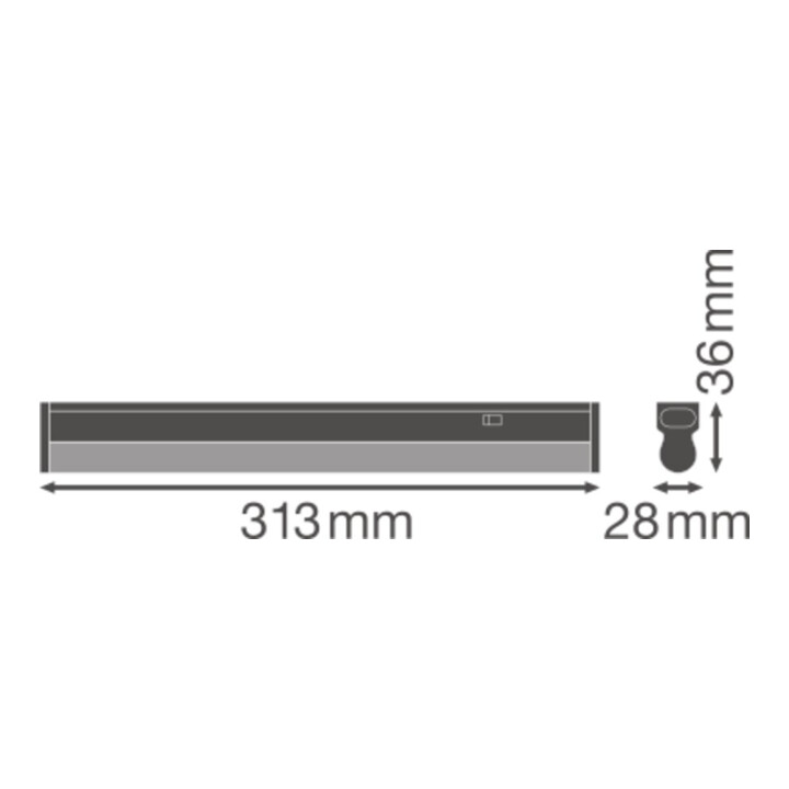 LEDVANCE LED-Lichtleiste m.Schalter 3000K LNCOMPSWITCH3004W 3K