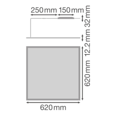 LEDVANCE LED-Panel M625 4000K IP54 PANEL 62536W4KOPIP54