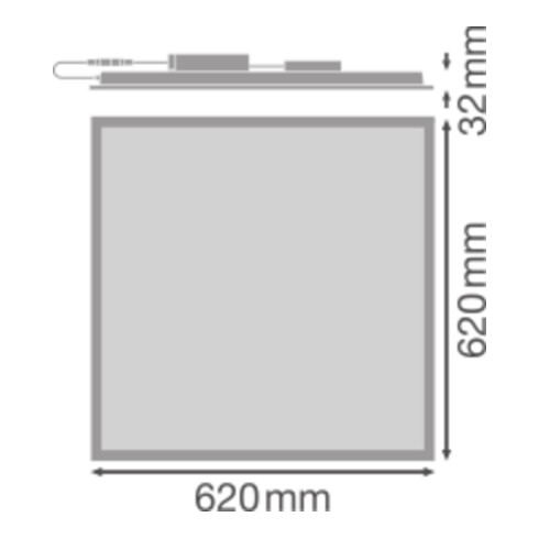 LEDVANCE LED-Panel M625 4000K UGR19 PLPFM62530/4000UGR19