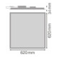 Ledvance LED-Panel M625 840 PLCMFT625P22W840U19