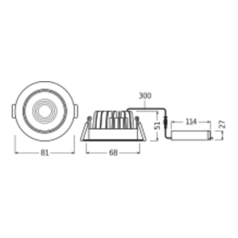 LEDVANCE LED-Spot IP65 3000K si dim SPOTFIXDIM8W3KIP65SI